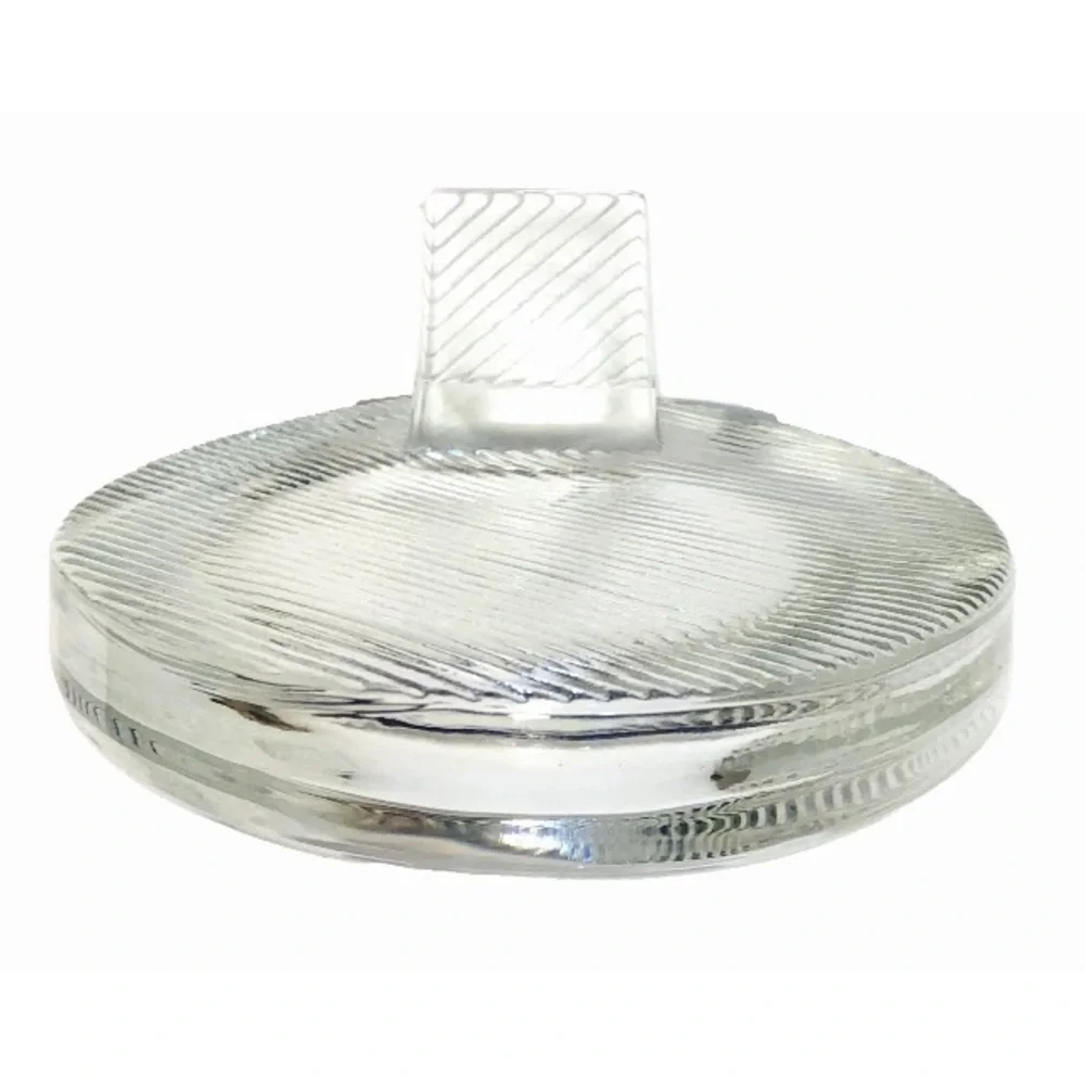 Mikasa Crystal Glass Oval Picture Frame with Ribbed Wave Design Freestanding